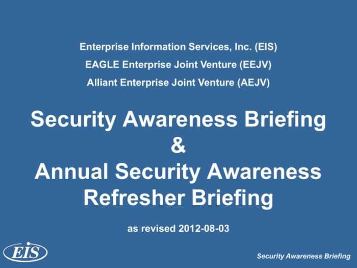 Annual security awareness refresher answers