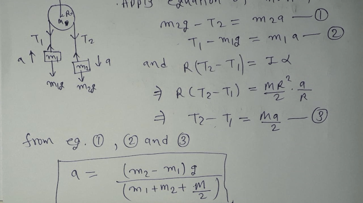 Find the ratio of the masses m1 m2