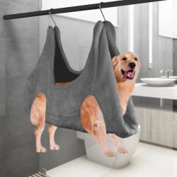 How to restrain a dog with a towel