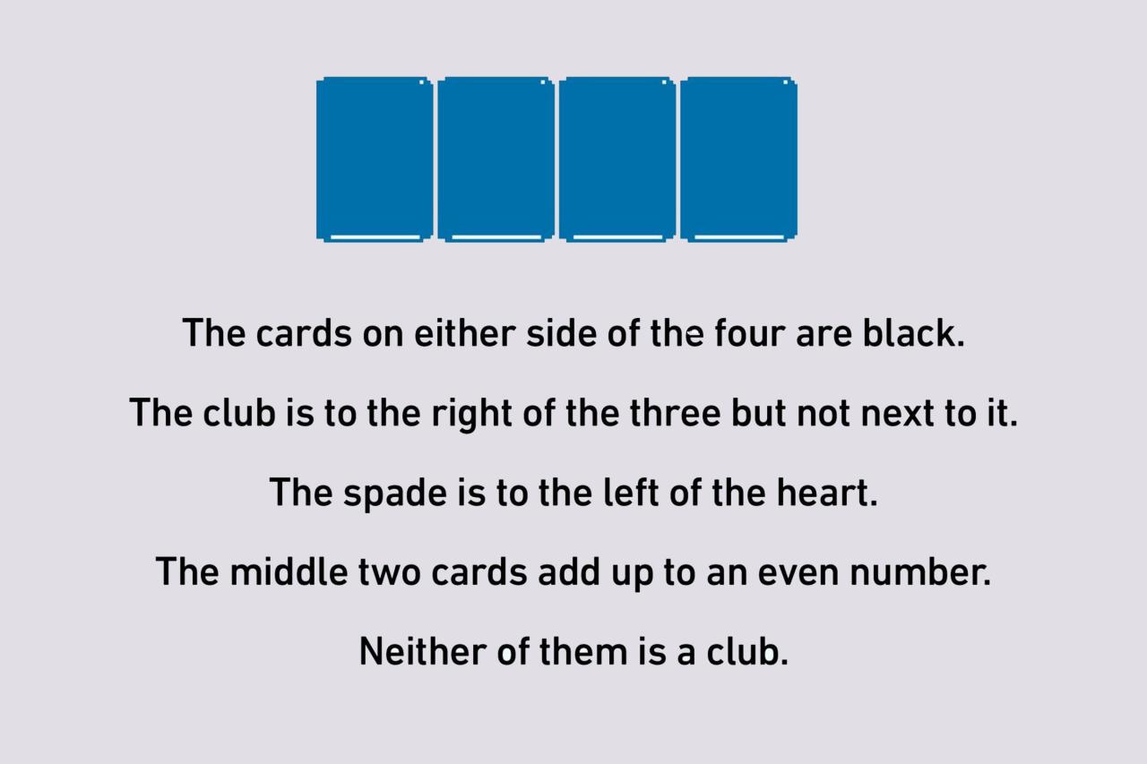 Entrepreneurship challenge card #1 logic puzzle