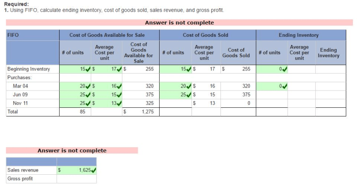 Compute the gross profit for fifo method and lifo method.